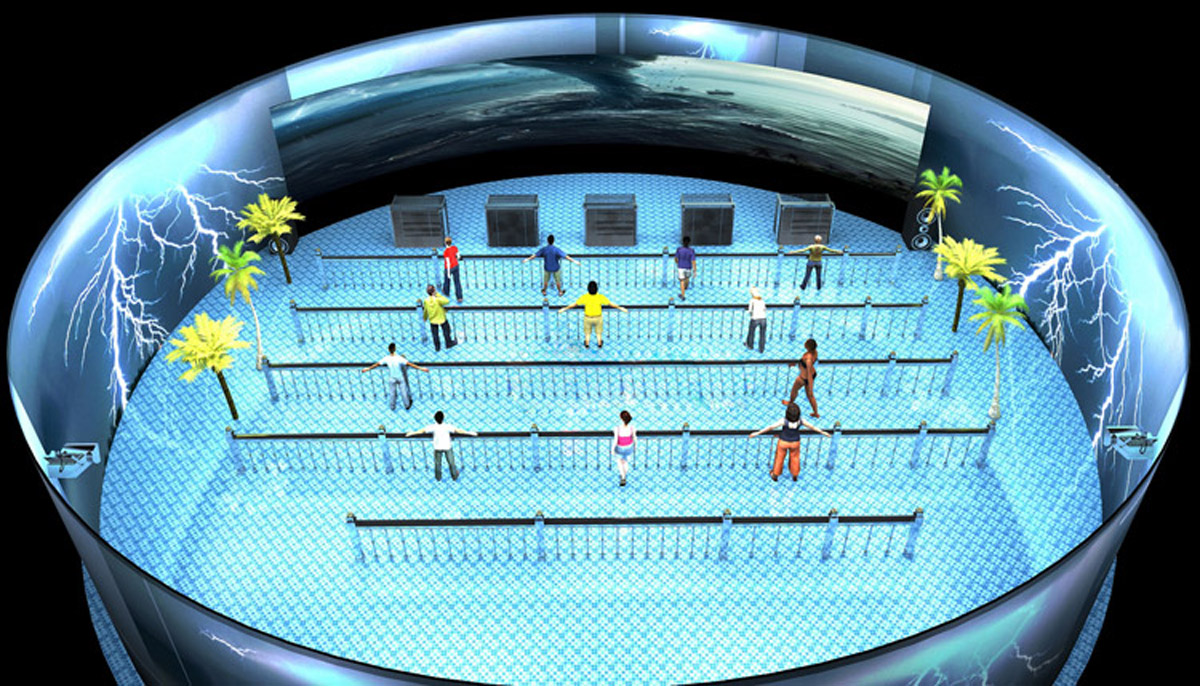 海安科普教育120~360度环幕3D立体展示系统