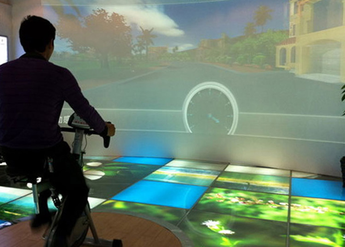 嫩江科普教育虚拟自行车系统
